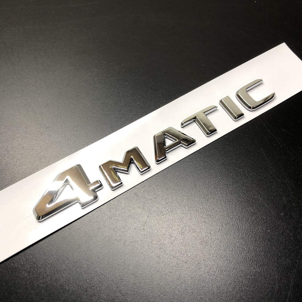 4Matic Gloss Black Car Rear Trunk Lid Sticker Emblem For Mercedes-Benz 2017-23
