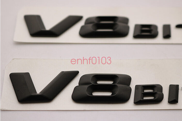 Black CLS 63 + S AMG + V8 BITURBO Trunk Emblem Badge Sticker for Mercedes Benz