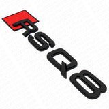Audi RS Q8 Matte Black Rear Letter Liftgate Nameplate Trunk Emblem Badge Sport