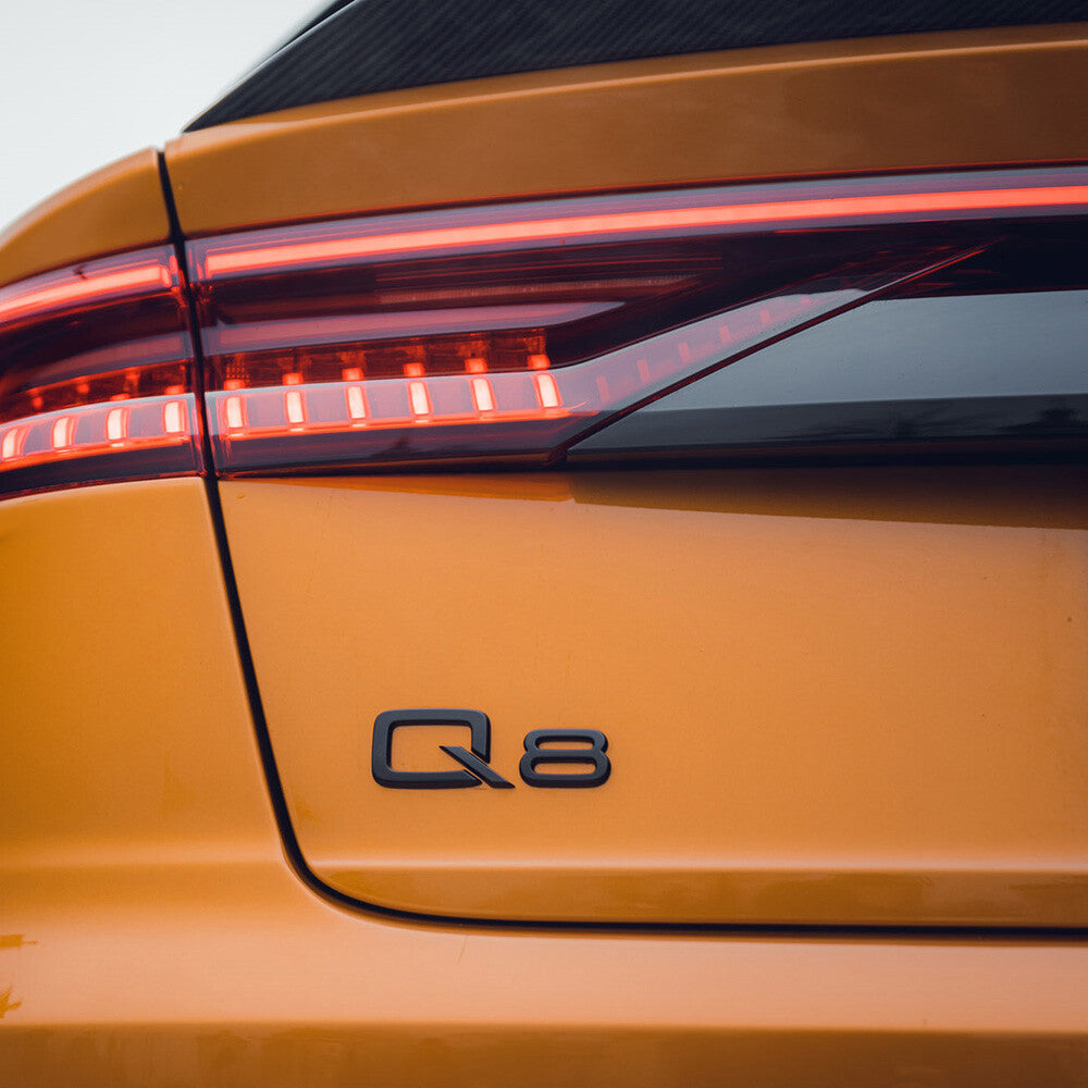 Audi Q8 Gloss Black Rear Letter Liftgate Badge Trunk Emblem Badge Logo Sport