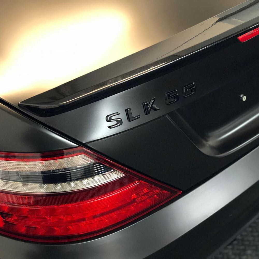 05-16 SLK 55 AMG Letter Emblem Trunk Logo Nameplate Badge Decorate Sport Black