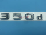 Chrome " G350d " Number Letters Rear Trunk Badge Emblem for Mercedes Benz G350d