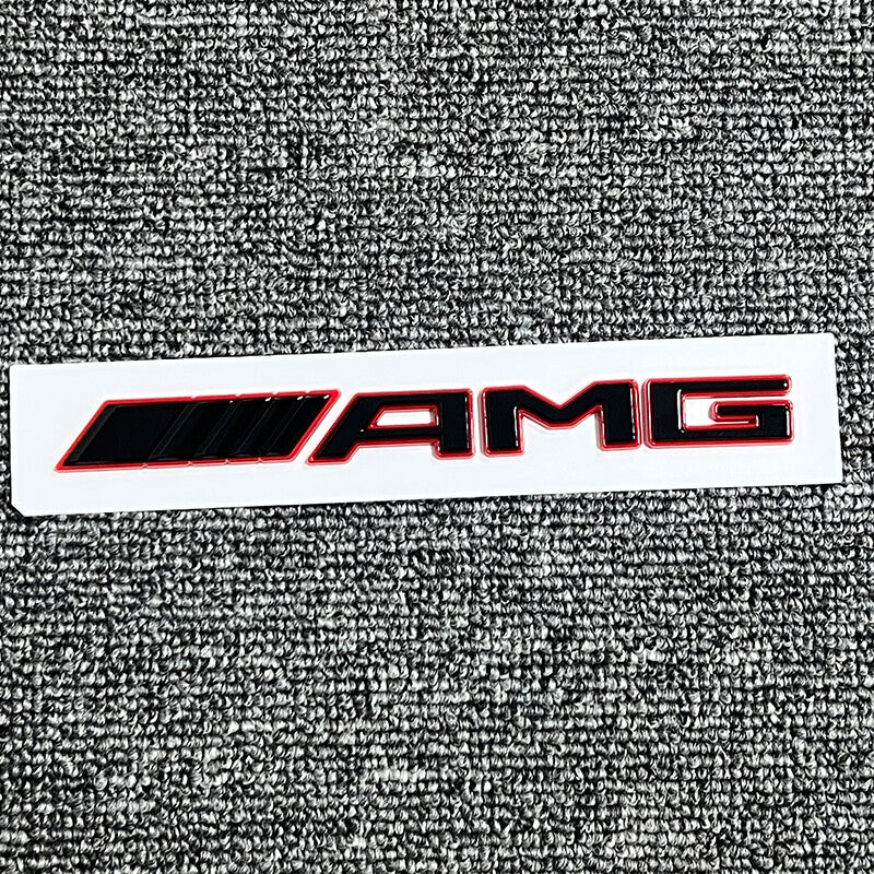 3D Black Red AMG Letters Trunk Emblem Badge Sticker for Mercedes Benz AMG New