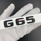 Matte Black Mercedes Benz G65 AMG V8 BITURBO Emblem Badge Sticker Set For G65