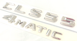 CHROME CLS55+4MATIC For MERCEDES REAR TRUNK EMBLEM BADGE NAMEPLATE DECAL NUMBER