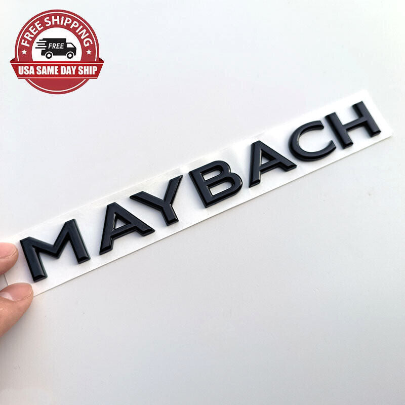 1x Gloss Black "MAYBACH"Letter Emblem Rear Trunk Badge Deco Fits Mercedes Benz