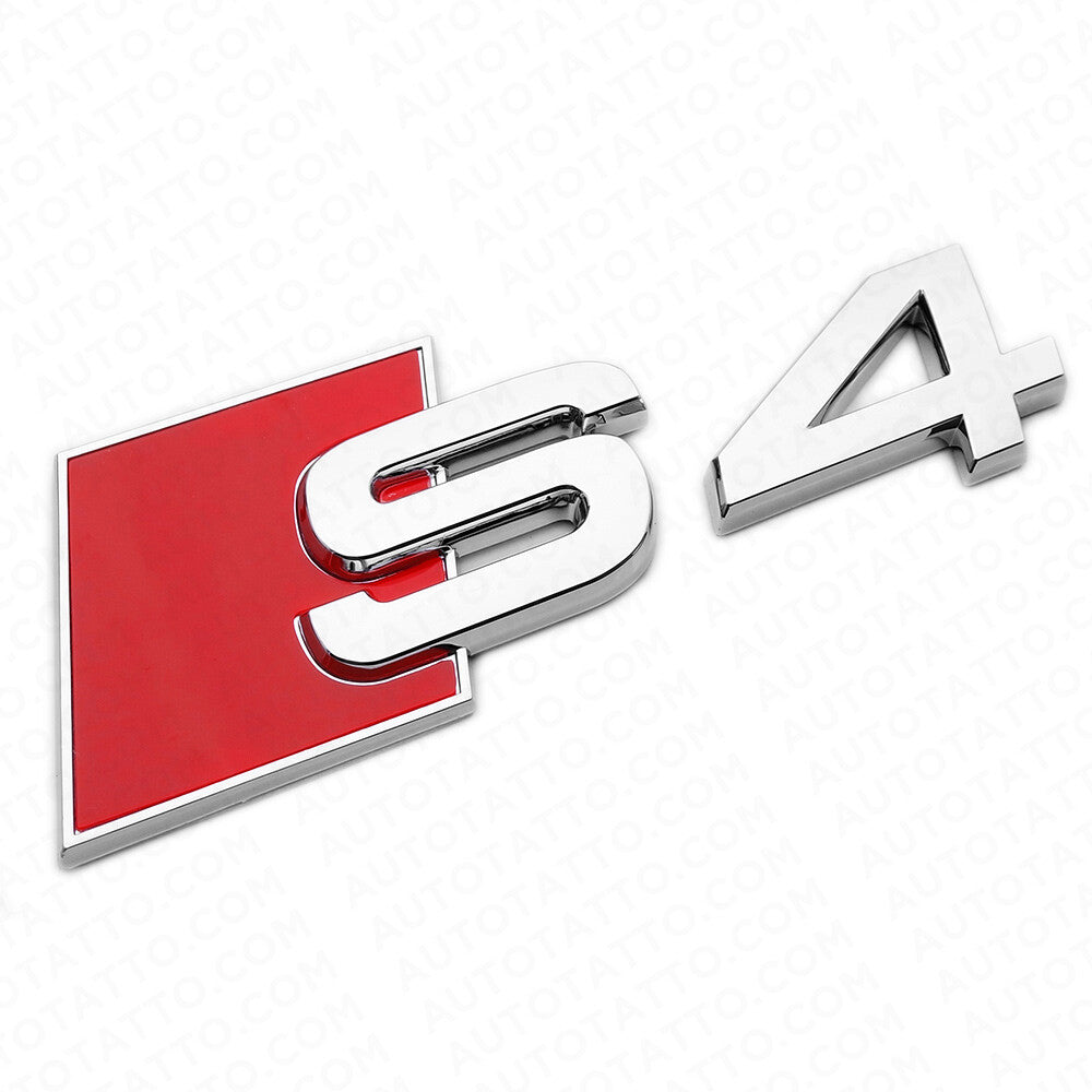 For Audi S4 OEM Chrome Rear Letter Tail Badge Trunk Emblem Badge Logo Sport