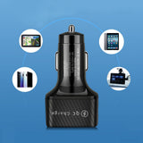 USB 6 Ports Car Charger Adapter LED Display QC 3.0 Fast Charging Accessories