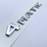 4MATIC Chrome Emblem Trunk Tailgate Lid Badge For Mercedes Benz AMG GLA GLC GLE