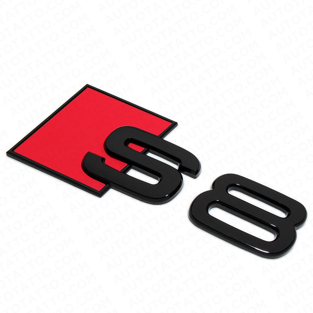 Audi S8 Gloss Black Rear Letter Tail Nameplate Trunk Emblem Badge Sport Sline