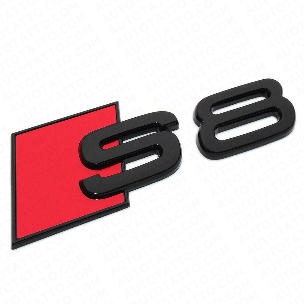 Audi S8 Gloss Black Rear Letter Tail Nameplate Trunk Emblem Badge Sport Sline