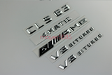 Chrome CLS63 AMG BITURBO Letters Trunk Embl Badge Sticker For Mercedes Benz CLS