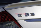4pcs Chrome E63 AMG 6.3 AMG Trunk Emblem Badge Sticker for Mercedes Benz E63