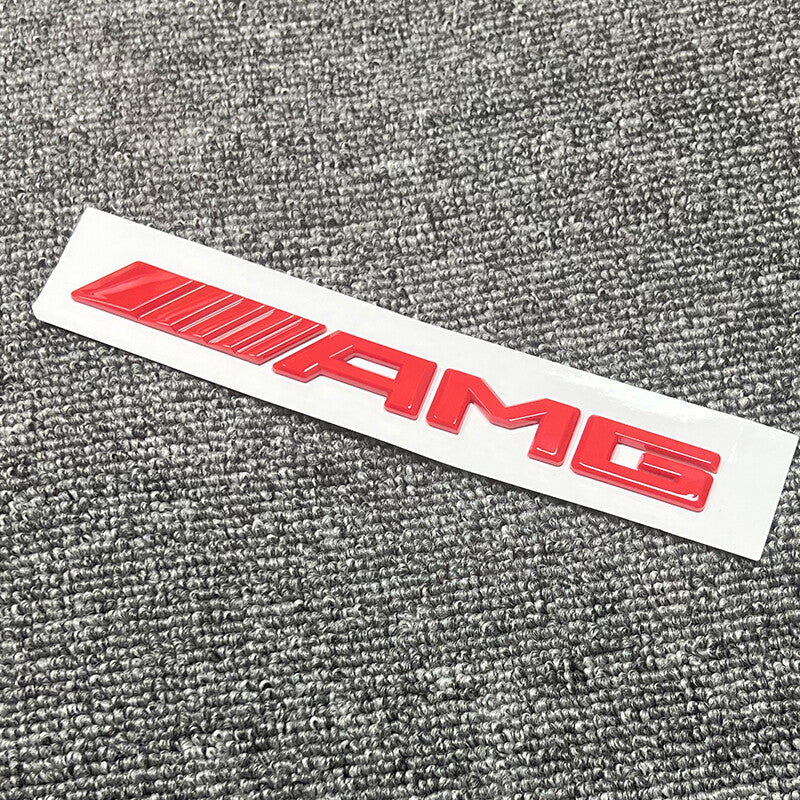 RED AMG Letters Trunk Emblem Badge Sticker for Mercedes Benz C43 C63 W205 W212