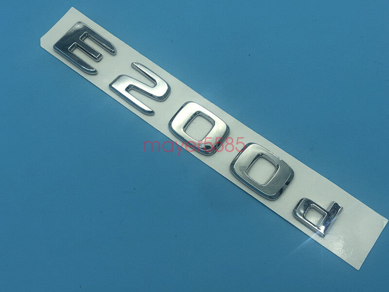Chrome " E200d " Number Letters Rear Trunk Badge Emblem for Mercedes Benz E200d