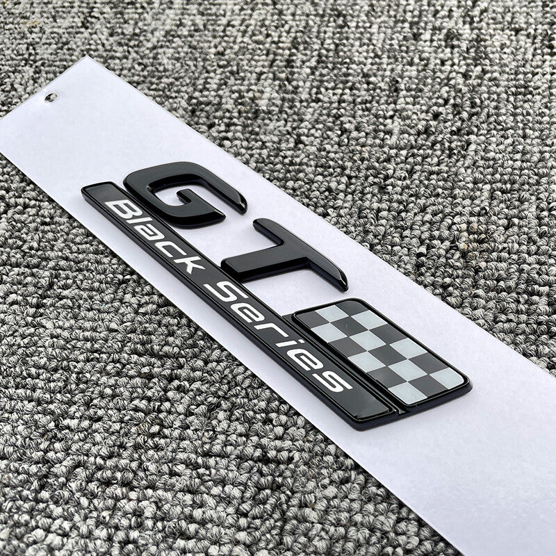 Gloss Black GT Black Series AMG Emblem Rear Lid Badge For Mercedes GTS GTR R190