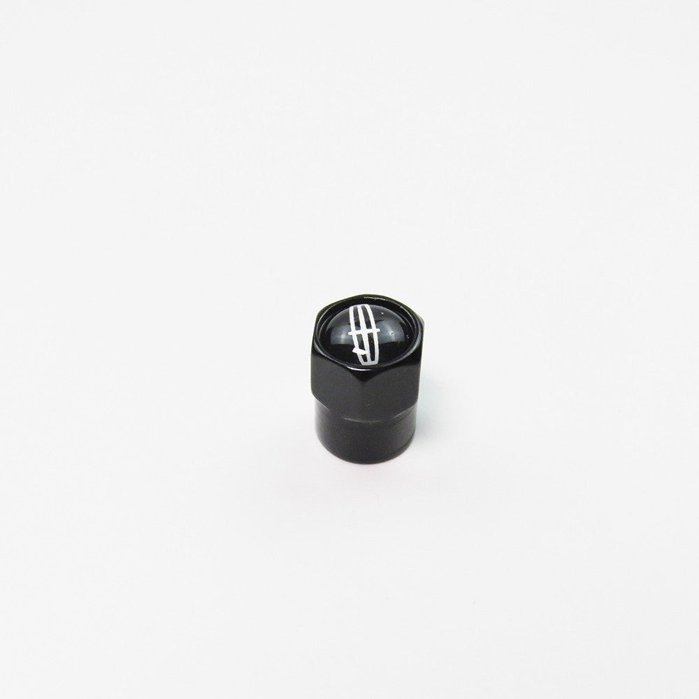 Compatible with Lincoln 4Pcs Tire Valve Stem Caps Black Anodized Aluminum Set