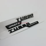 Matte black CLA45 AMG TURBO 4 MATIC Trunk Emblem Badge Sticker for Mercedes Benz