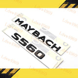 For S-Class W222 S560 Maybach Glossy Black Rear Trunk Emblem Decal Badge Sticker