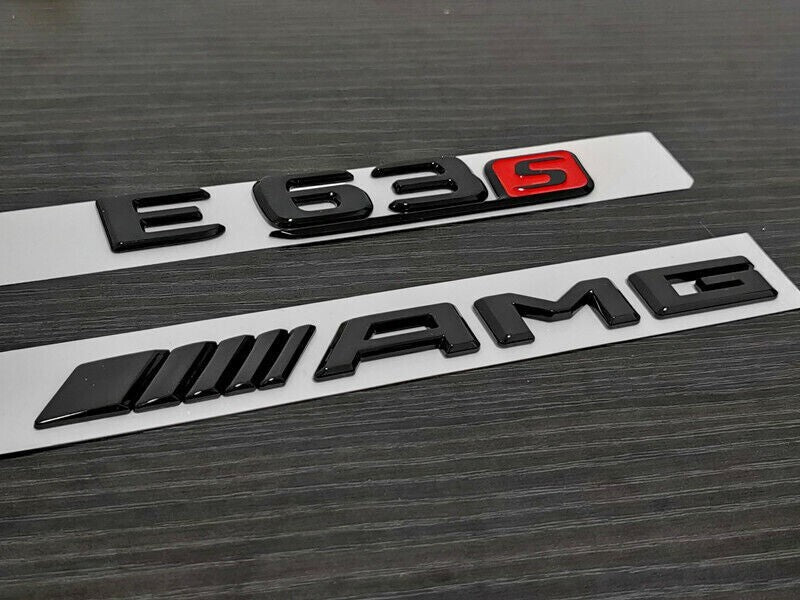 Gloss Black E63S AMG Trunk emblem badge For Mercedes-Benz E63 E63S AMG W213