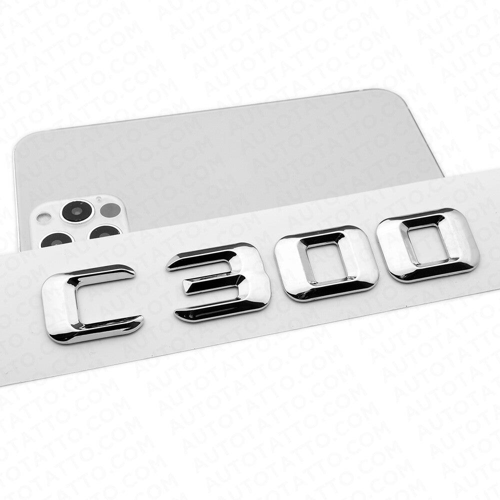 15-16 C300 Emblem Rear Trunk Lid Letter Logo Nameplate Badge Decorate AMG Chrome