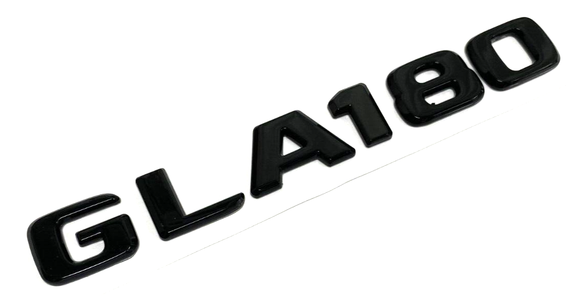 GLOSS BLACK GLA180 FOR MERCEDES REAR TRUNK EMBLEM BADGE NAMEPLATE DECAL NUMBERS