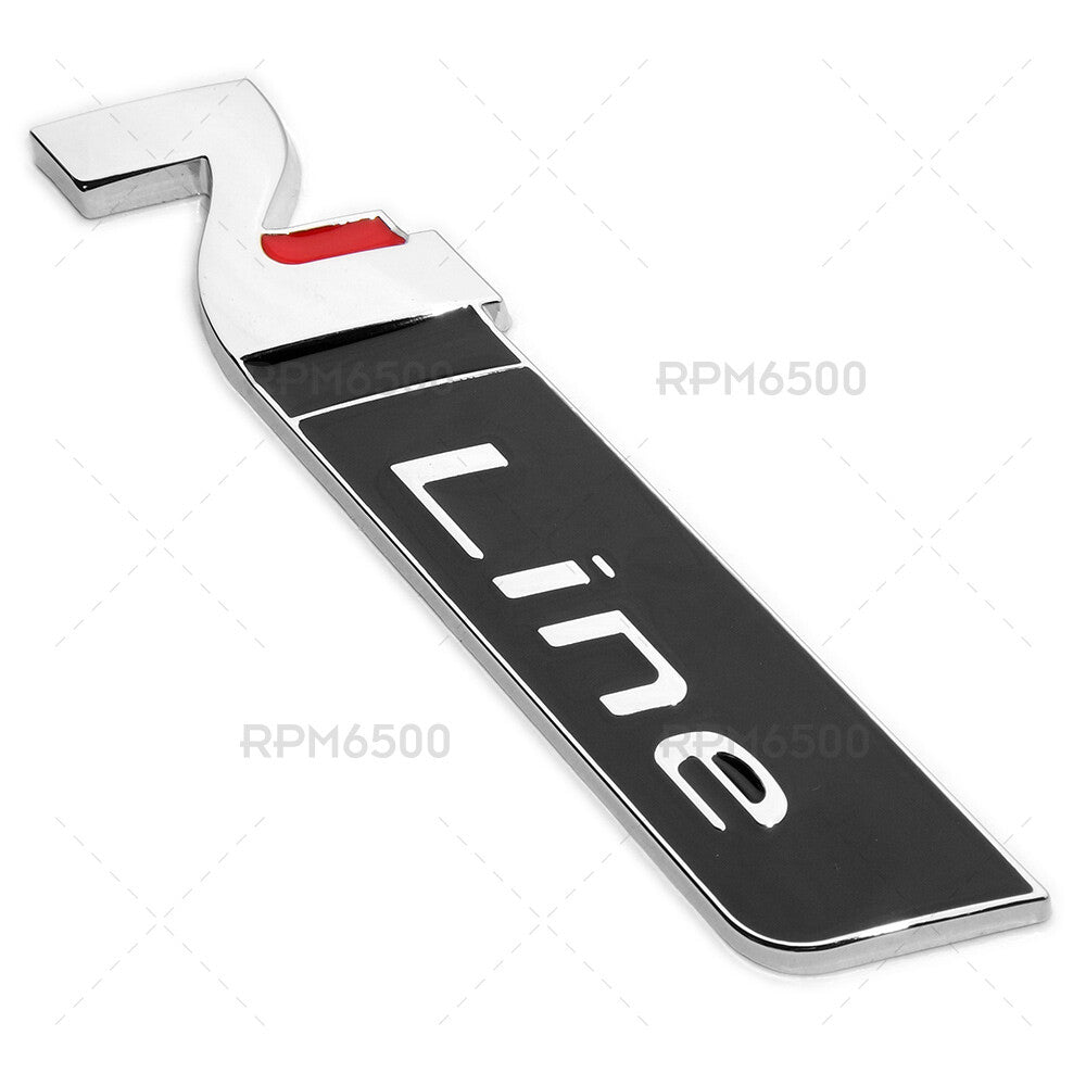 Universal Car Fender Side Marker Logo Badge Nameplate Emblem Sport Chrome Black