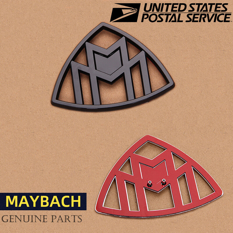 Black Glossy For Mercedes-Benz Maybach Trunk Emblem Rear Badge Standing S Class