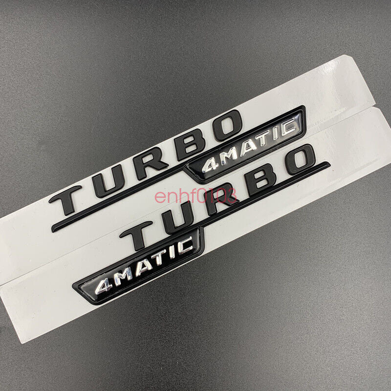 Matte black A45 AMG TURBO 4 MATIC Trunk Emblem Badge Sticker For Mercedes Benz