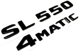 SL550+4MATIC BLACK FOR MERCEDES REAR TRUNK EMBLEM BADGE PLATE DECAL NUMBER