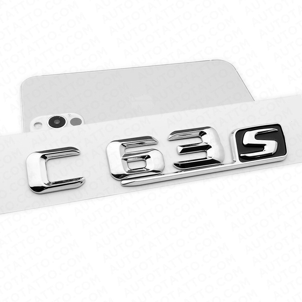 15-16 C 63 S AMG Letter Emblem Trunk Logo Nameplate Badge Decorate Sport Chrome
