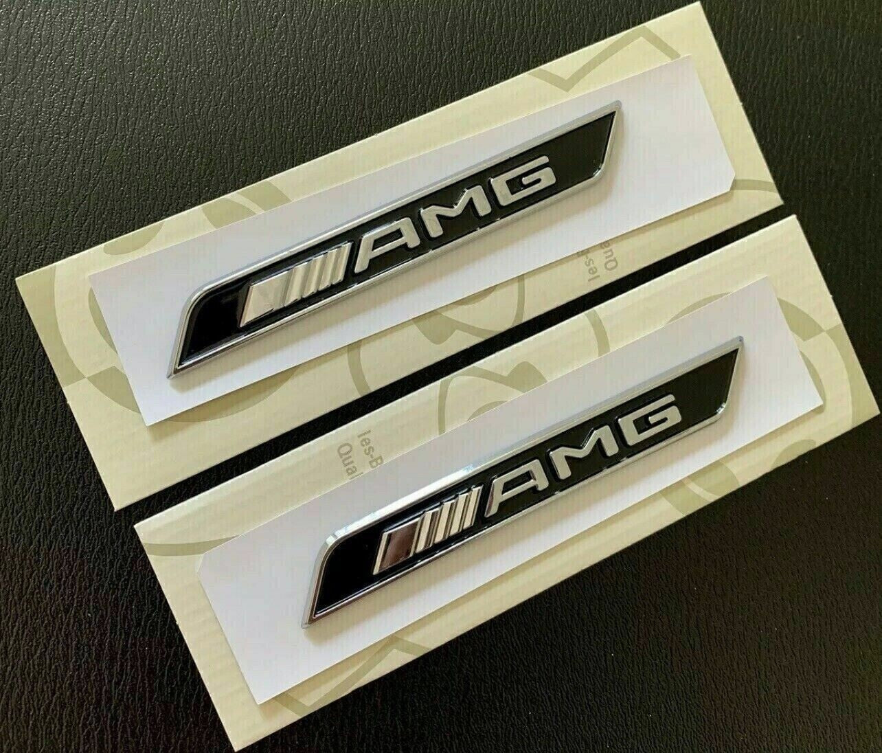 2 x for AMG Chrome Side Decal Badge Sticker for Mercedes- AMG