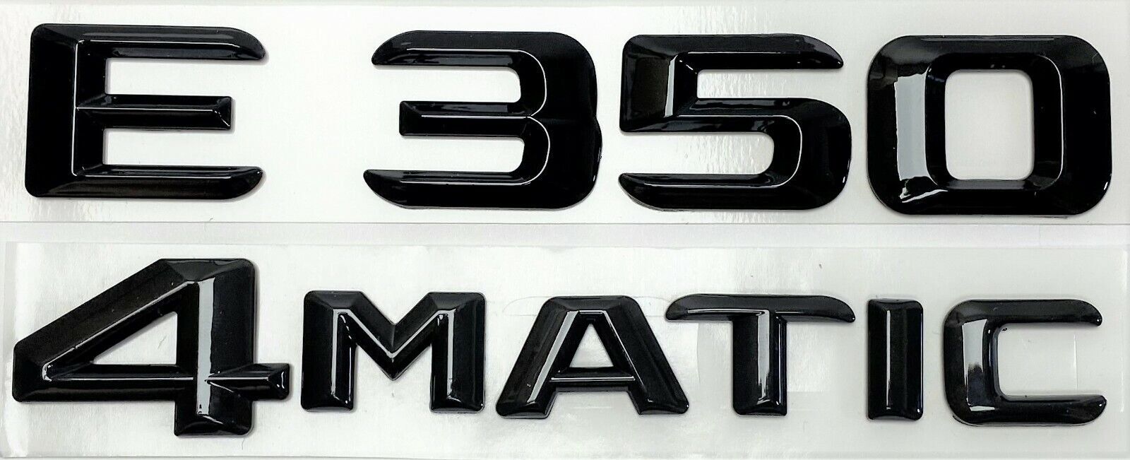 Glossy Black e350 + 4 MATIC Rear Trunk Emblem Badge Fit for Mercedes E Class