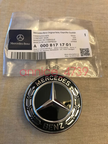 NEW FOR Hood Black Flat Laurel Wreath Badge Emblem A0008171701