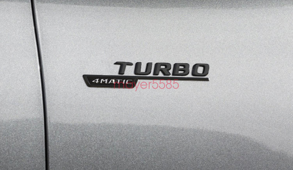 2019 Matte Black A45 AMG TURBO Trunk Emblem Badge Sticker For Mercedes Benz A45