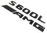 S600L+AMG BLACK FOR MERCEDES REAR TRUNK EMBLEM BADGE NAMEPLATE DECAL NUMBERS