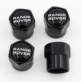Compatible with Range Rover 4Pcs Tire Valve Stem Caps Anodized Aluminum - Black