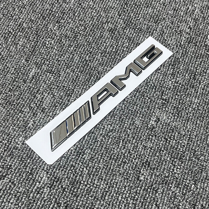 3D AMG Emblem Black Chrome Rear Trunk Letter Badge for Mercedes 2017+
