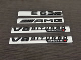 Gloss Black E63S AMG Biturbo 4matic+ emblem badge For Mercedes-Benz E63 AMG W213