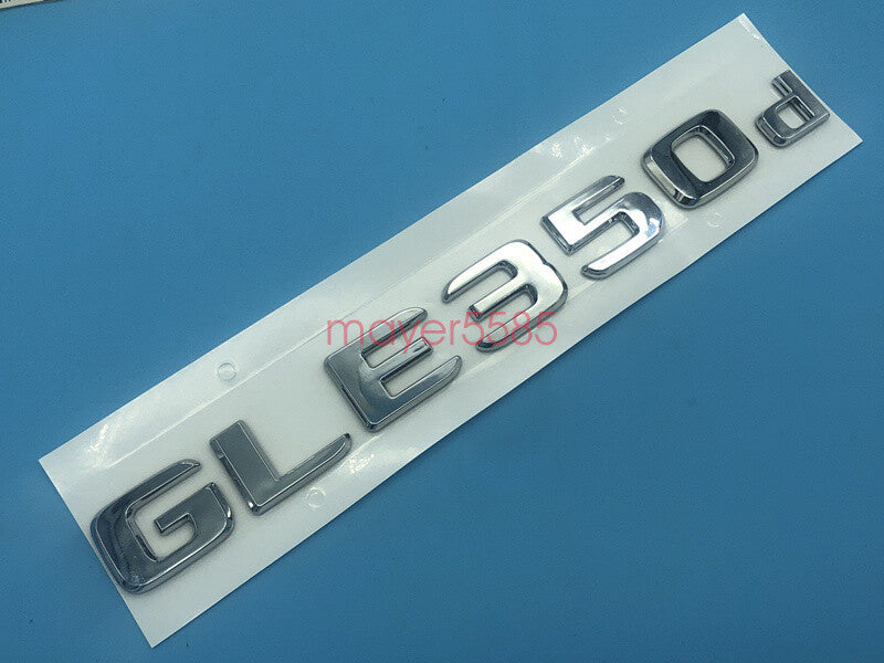 Chrome " GLE350d " Number Letters Rear Trunk Badge Emblem for Mercedes Benz GLE