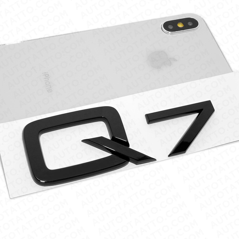Audi Q7 Gloss Black Rear Letter Liftgate Badge Trunk Emblem Badge Logo Sport