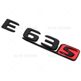 17-20 E63 S AMG Letter Emblem 3D Trunk Logo Nameplate Badge Decorate Black Red