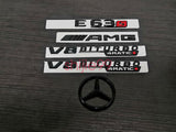 Gloss Black E63S AMG Biturbo 4matic+ emblem Rear Trunk Star badge For W213 E63