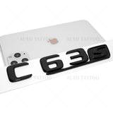 17-20 C63 S AMG Emblem Trunk Lid Letter Logo Nameplate Badge Decorate Blackout