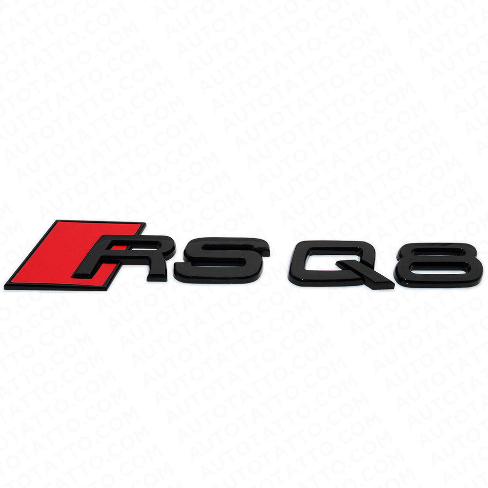 Audi RS Q8 Gloss Black Rear Letter Liftgate Nameplate Trunk Emblem Badge Sport