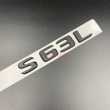 Glossy Black S63L AMG V8 BITURBO Trunk Emblem Badge Sticker For Mercedes S63L