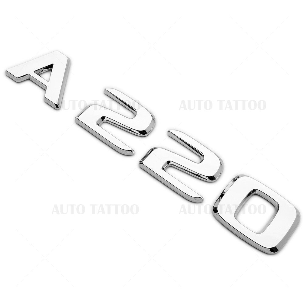 A220 AMG Sport Letter Emblem 3D Trunk Logo Nameplate Badge Decorate OEM Chrome