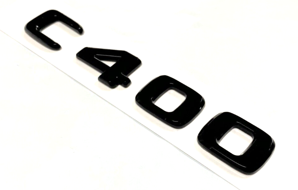 BLACK C400 FOR MERCEDES REAR TRUNK EMBLEM BADGE NAMEPLATE DECAL LETTER NUMBER