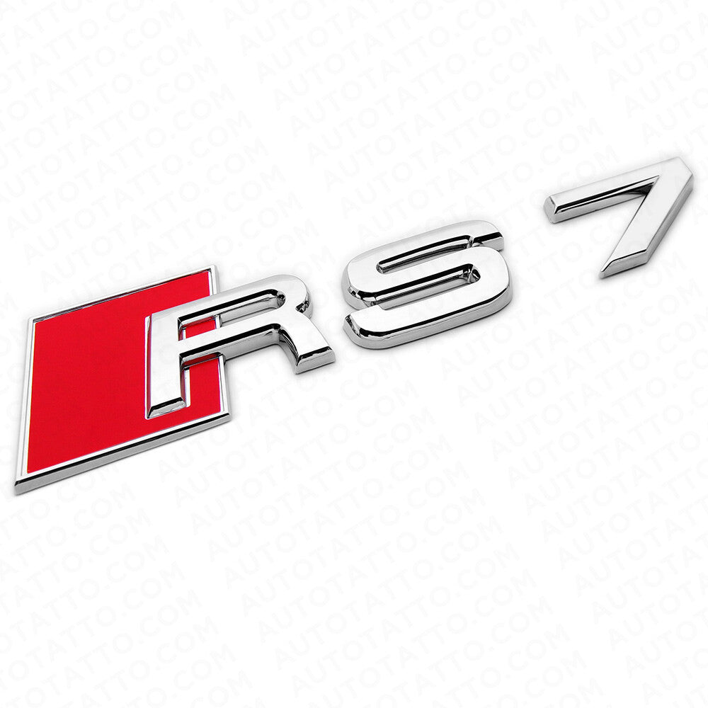 Audi RS 7 OEM Chrome Rear Letter Tail Nameplate Trunk Emblem Badge Sport Sline