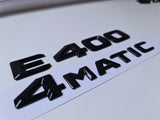 E400 4matic Black Letter Number Rear Boot Badge Emblem For E Class Mercedes